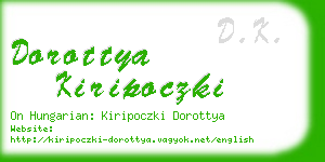 dorottya kiripoczki business card